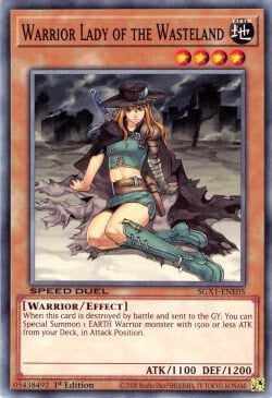 Warrior Lady of the Wasteland Card Front