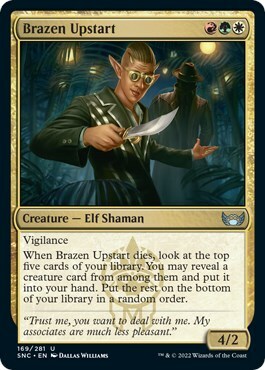 Brazen Upstart Card Front