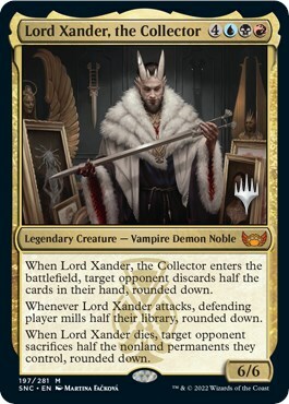 Lord Xander, the Collector Card Front