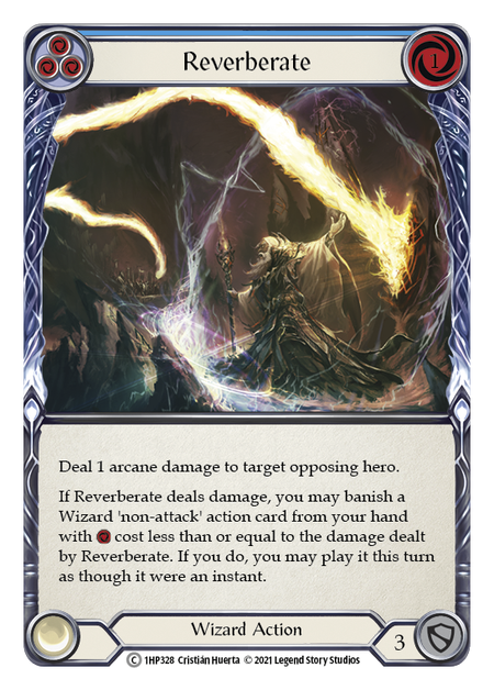 Reverberate - Blue Card Front