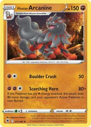 Arcanine di Hisui [Boulder Crush | Scorching Horn]