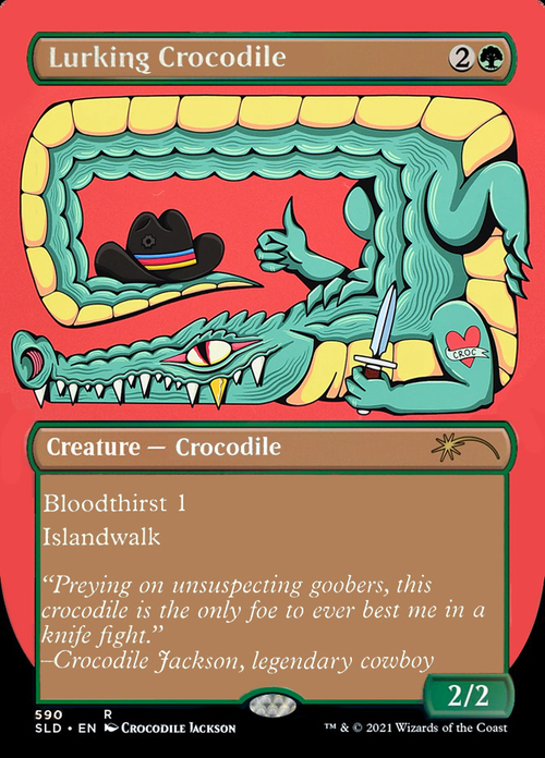 Lurking Crocodile Card Front