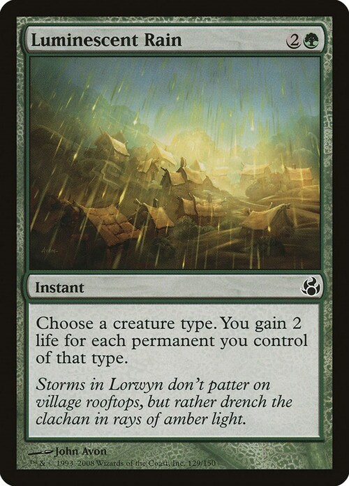 Luminescent Rain Card Front