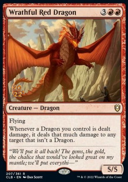 Wrathful Red Dragon Card Front