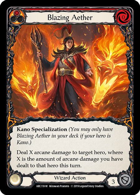 Blazing Aether Card Front