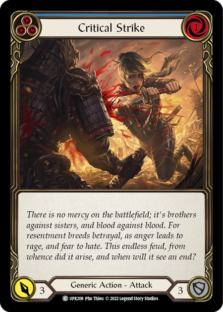 Critical Strike - Blue Card Front