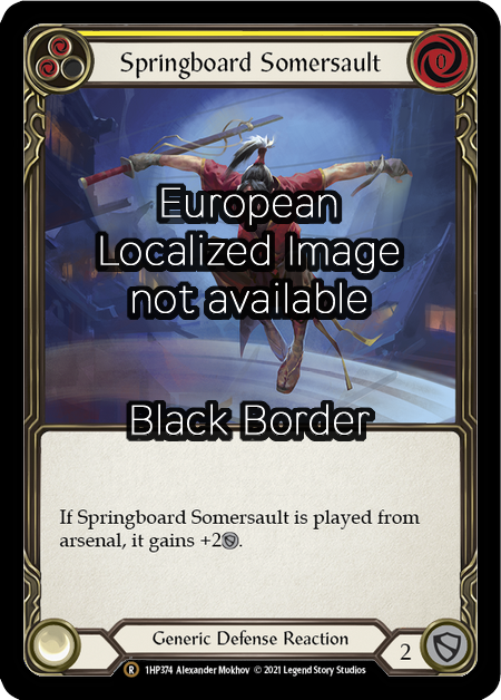 Springboard Somersault Card Front