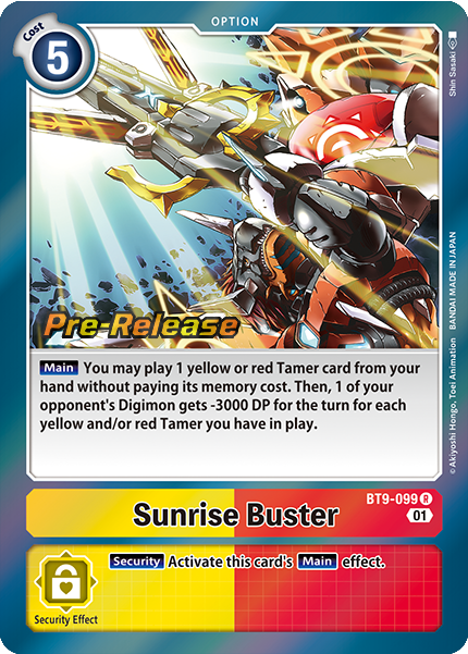 Sunrise Buster Card Front