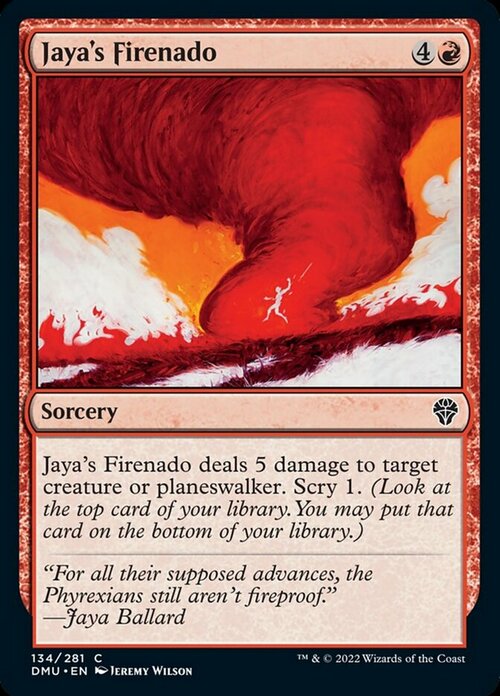 Jaya's Firenado Card Front