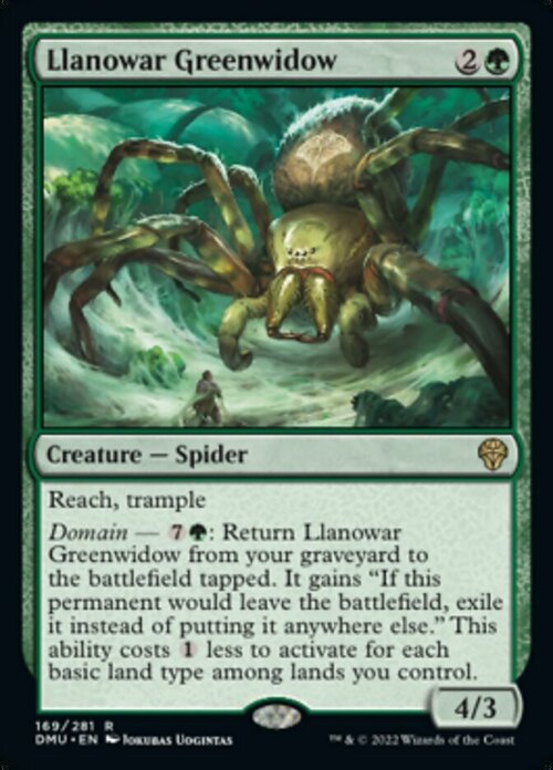 Llanowar Greenwidow Card Front