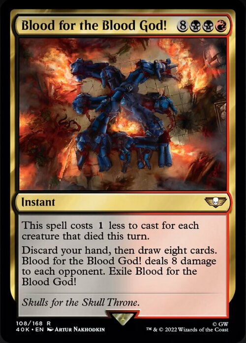 Blood for the Blood God! Card Front