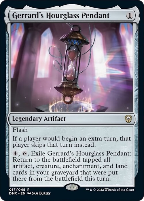 Gerrard's Hourglass Pendant Card Front