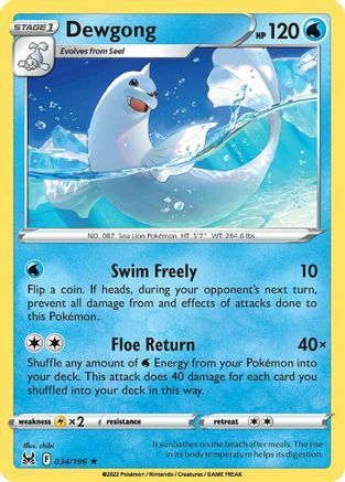 Dewgong Card Front