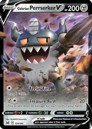 Galarian Perrserker V Card Front