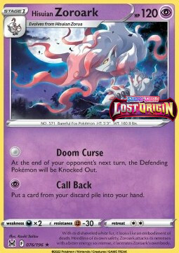 Hisuian Zoroark Card Front