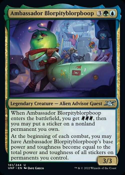 Ambassador Blorpityblorpboop Card Front