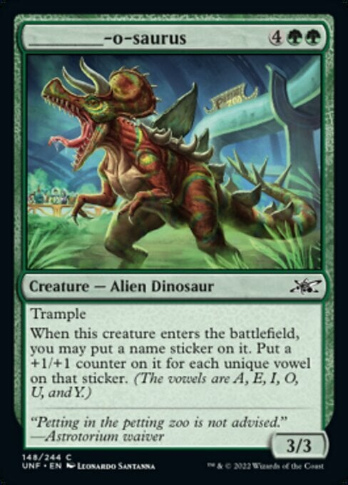 ________-o-saurus Card Front