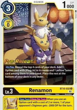 Renamon Card Front