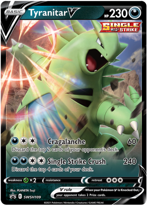 Tyranitar V Card Front