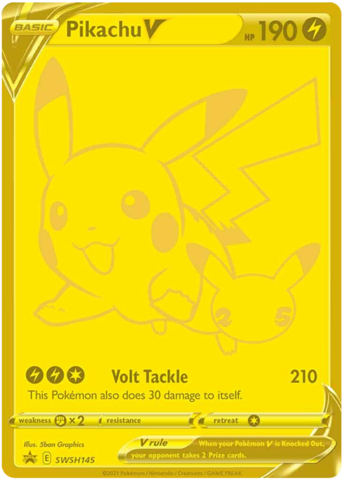 Pikachu V Card Front