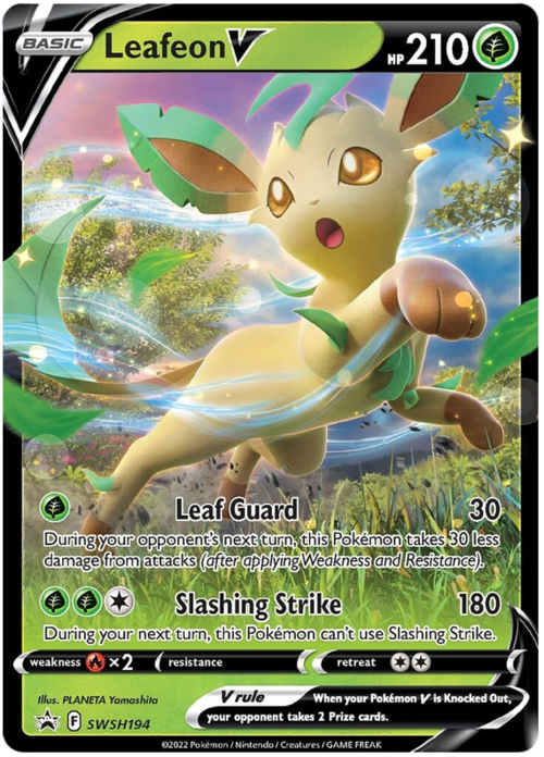 Leafeon V Card Front