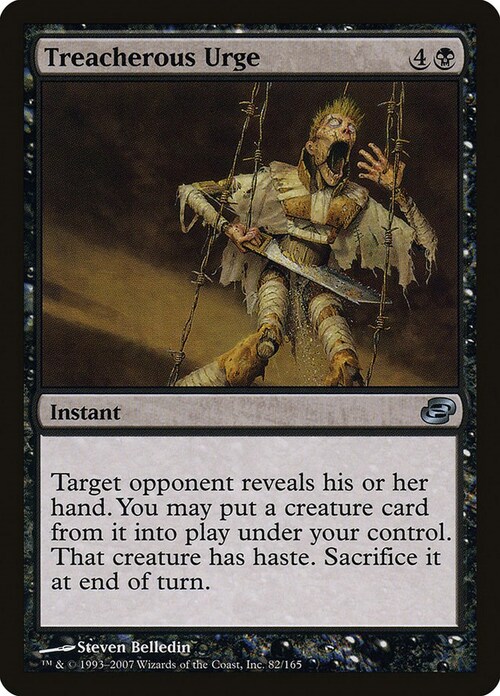 Treacherous Urge Card Front