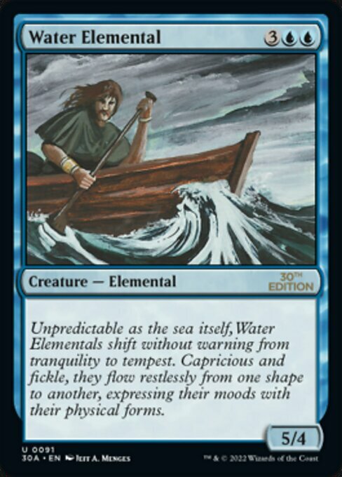 Water Elemental Card Front