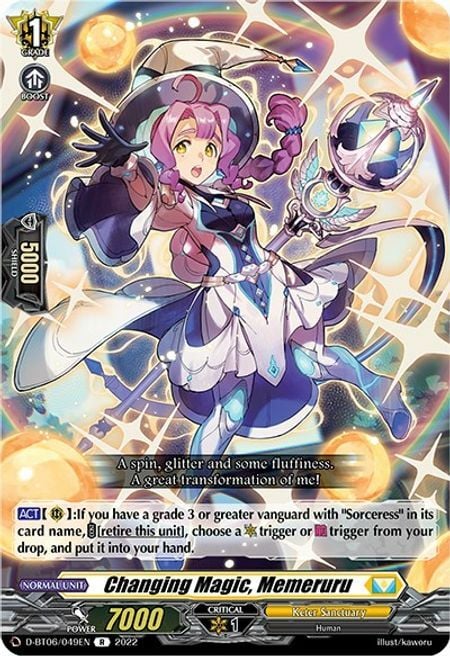 Changing Magic, Memeruru Card Front