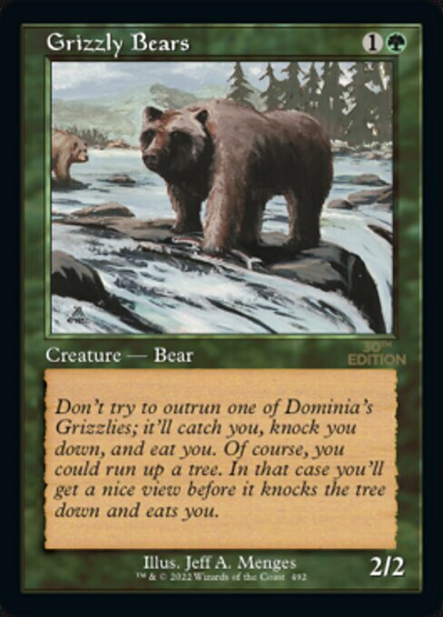 Grizzly Bears Card Front