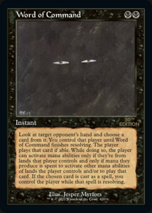 Word of Command Card Front