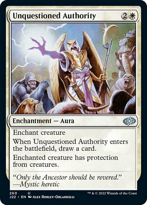 Unquestioned Authority Card Front