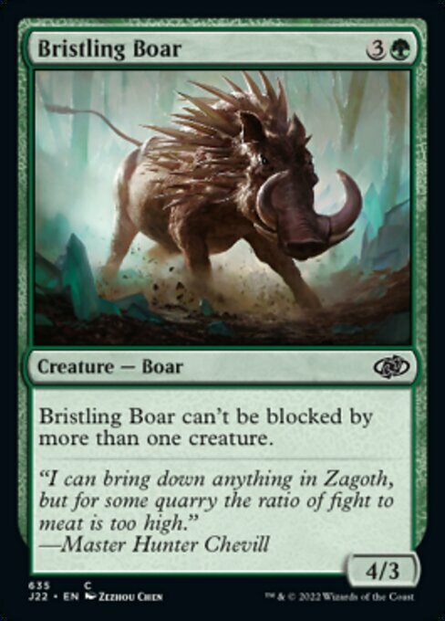 Bristling Boar Card Front