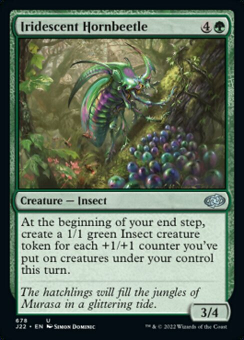 Iridescent Hornbeetle Card Front