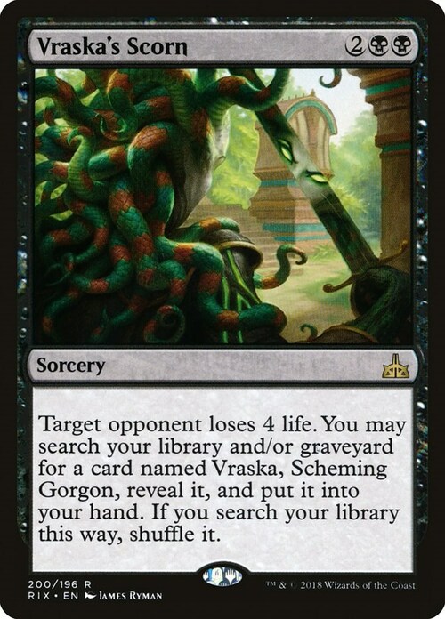 Vraska's Scorn Card Front