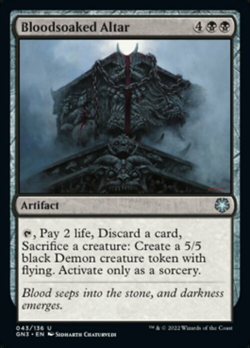 Bloodsoaked Altar Card Front