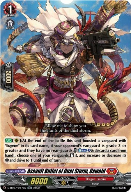 Assault Bullet of Dust Storm, Oswald Card Front