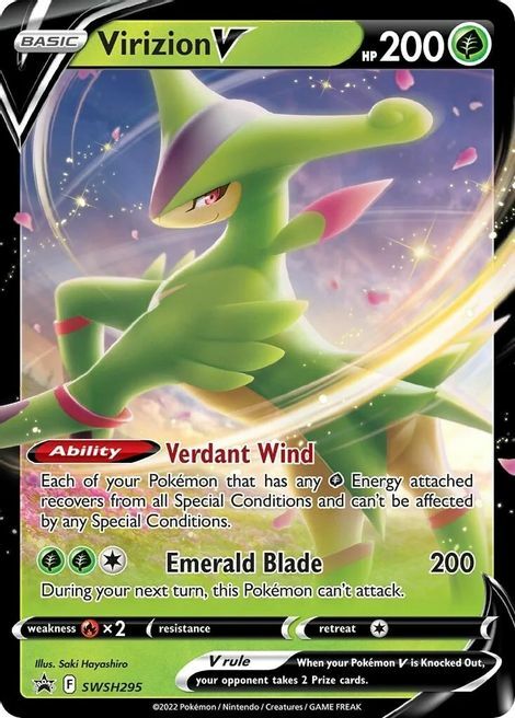 Virizion V Card Front