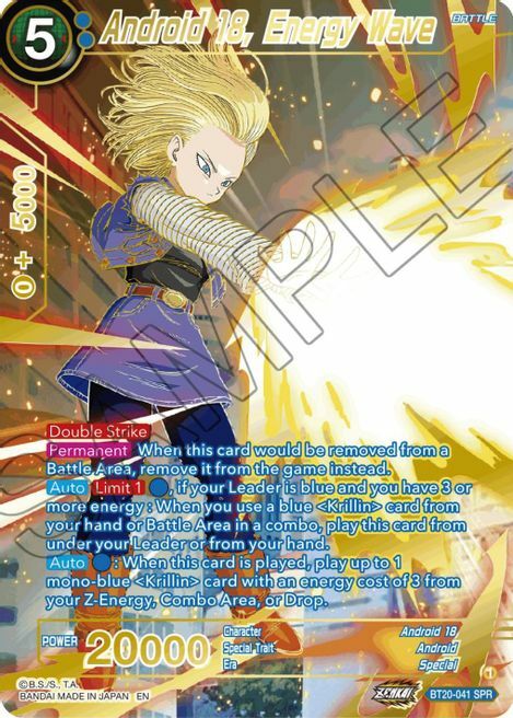 Android 18, Energy Wave Card Front