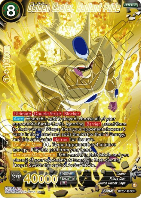 Golden Cooler, Radiant Pride Card Front