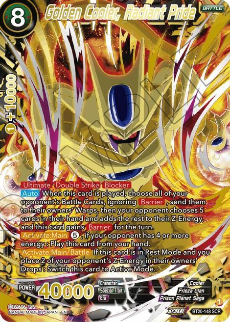 Golden Cooler, Radiant Pride Card Front