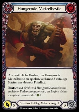 Hungering Slaughterbeast - Blue Card Front