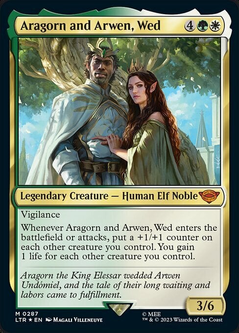 Aragorn and Arwen, Wed Card Front