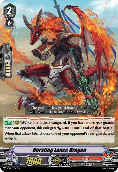 Bursting Lance Dragon Card Front