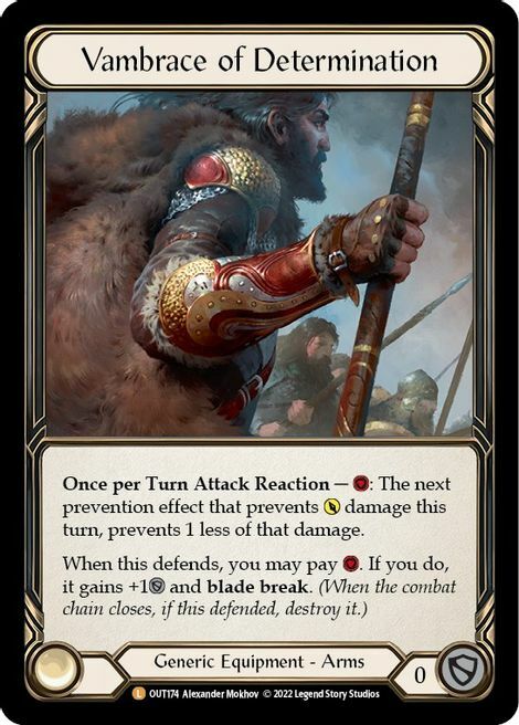 Vambrace of Determination Card Front