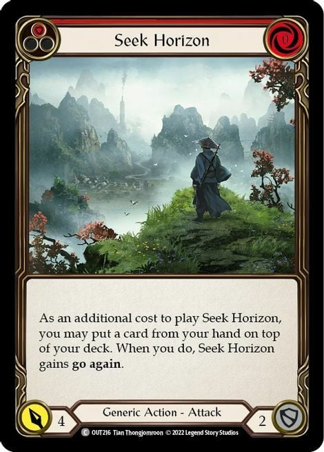 Seek Horizon - Red Card Front