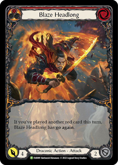 Blaze Headlong Card Front