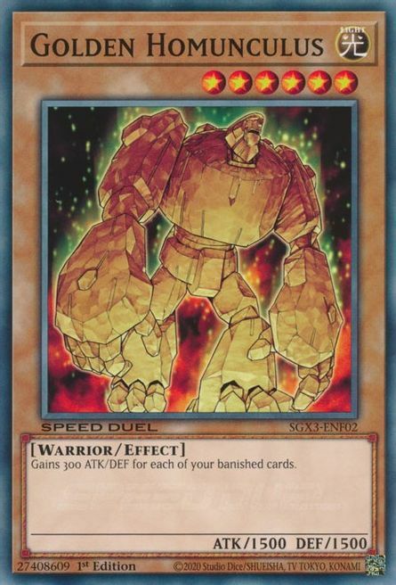 Golden Homunculus Card Front