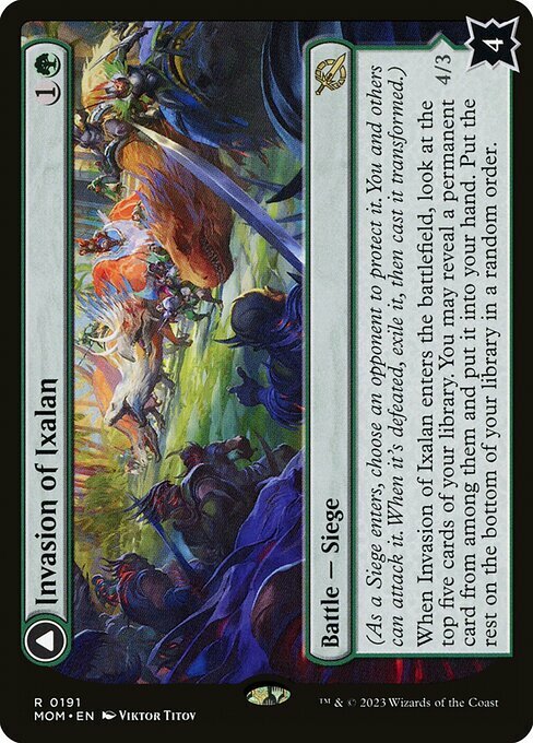 Invasion of Ixalan // Belligerent Regisaur Card Front