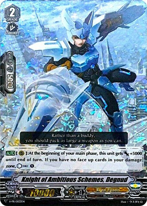 Knight of Ambitious Schemes, Degnud Card Front