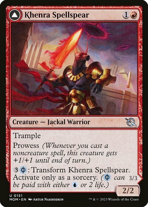 Khenra Spellspear // Gitaxian Spellstalker Card Front